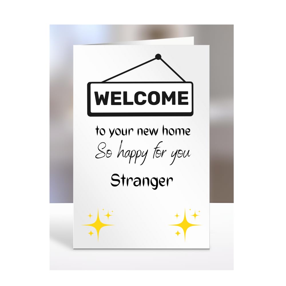 Welcome to your new home, card for Stranger, men women, him, her, female, male, presents for christmas, A5-196_205 โ image 1