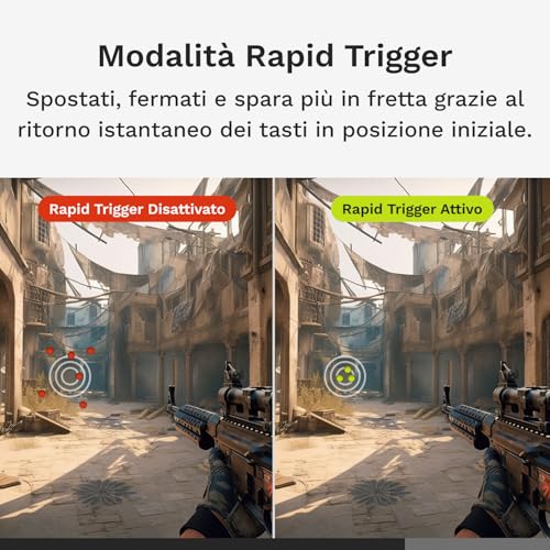 Glorious Gaming GMMK 3 tastiera Rapid Trigger, Hall Effect, polling 8K, switch magnetici e meccanici MX, tastiera 75% hot swap, guarnizioni modulari, Doubleshot Keycaps in PBT, QWERTY USA - Nero - Tastiera gaming - Immagine 1