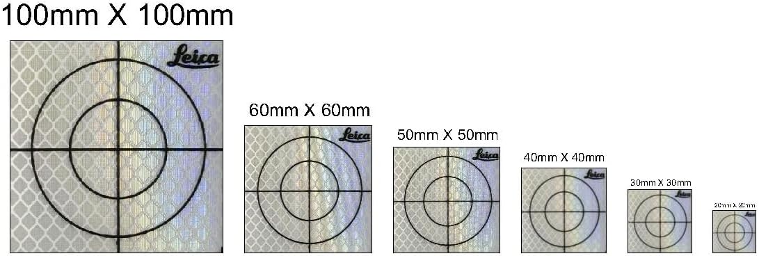 Reflective Tape Survey Targets (20pcs 60X60mm, White)