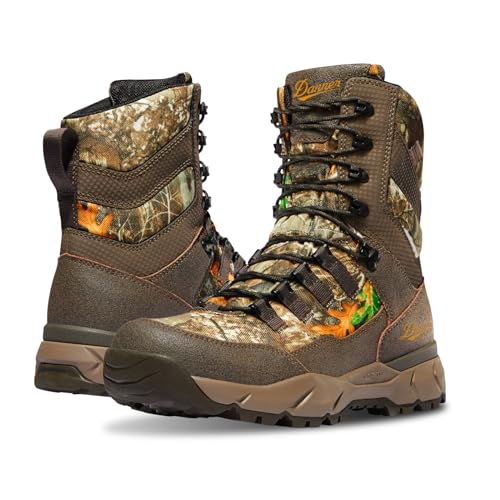 Image of Danner Vital 8 inch Waterproof Hunting Boots for Men - Abrasion-Resistant Leather & Textile Upper, Shock-Absorbing Footbed & Non Slip Traction Outsole
