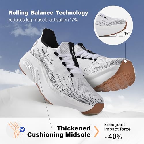 Image of JACKSHIBO Slip in Women Hands Free Shoes Wide Toe Box Arch Support Sneakers | Slip on, Plantar Fasciitis Orthopedic, Metatarsal Pads, Thick Cushion Zero Drop Sole, Walking Athletic Tennis Gym Workout
