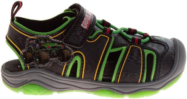 Monster Jam Sports Sandal LED Light Up Grave Digger Megalodon Monster Truck Shoes for Boy El Toro Loco Sandals for Boys Toddler/Little Kid/Big Kid - Image 2