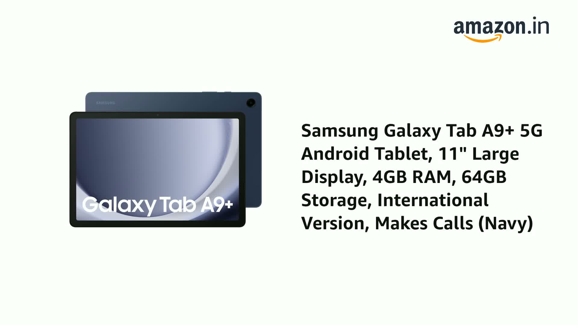 Samsung Galaxy Tab A9+ 5G Android Tablet, 11