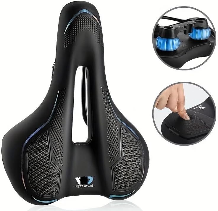 Saddle Cover Thicken Shockproof Hollow Non-Slip Soft Bike Saddle Comfort Seat for MTB Road Cycling Soft