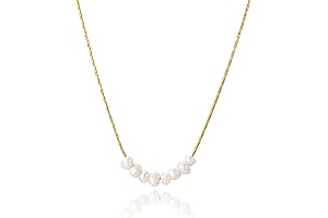 14K Gold Plated Pearl Choker Necklace