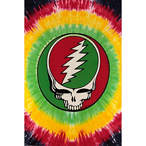Sunshine Joy Grateful Dead Mini Tapestry Steal Your Face Rasta Tie Dye Wall Art 30X45 Inches #TOP3