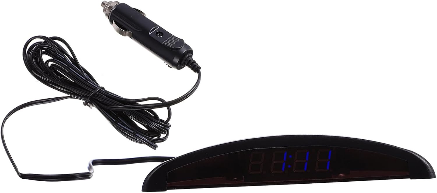 High Precision Clock Thermometer Car Accessory Desk Clock Night Light Voltmeter for Vehicle