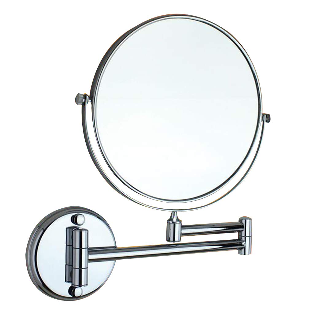 Miroir de beauté mural grossissement 3X avec bras extensible pivotant