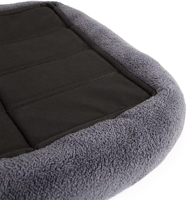 EveryYay by Petco Plush Dog Crate Mat 35" L X 22" W X 2" H Charcoal Grey