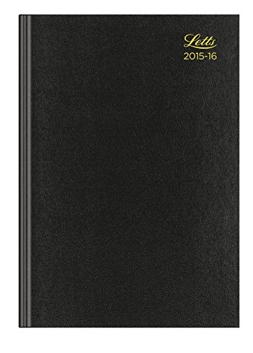 Letts Standard A4 Jour par page Agenda – Noir