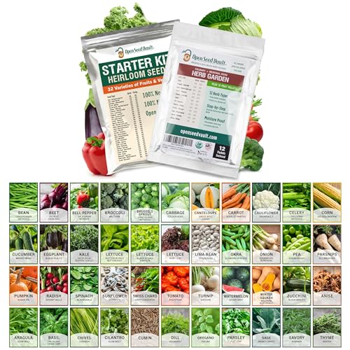 Open Seed Vault Variety Pack Bundle (44 Varieties) Herb Garden Se...