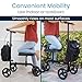 Vive Mobility Knee Scooter for Broken Foot & Injuries - 4 Wheel Steerable Walker for Leg, Foot, Ankle Injury - Kneeling Aid Quad Rolling Medical Cart for Adults, Elderly - FSA/HSA Approved (Black)