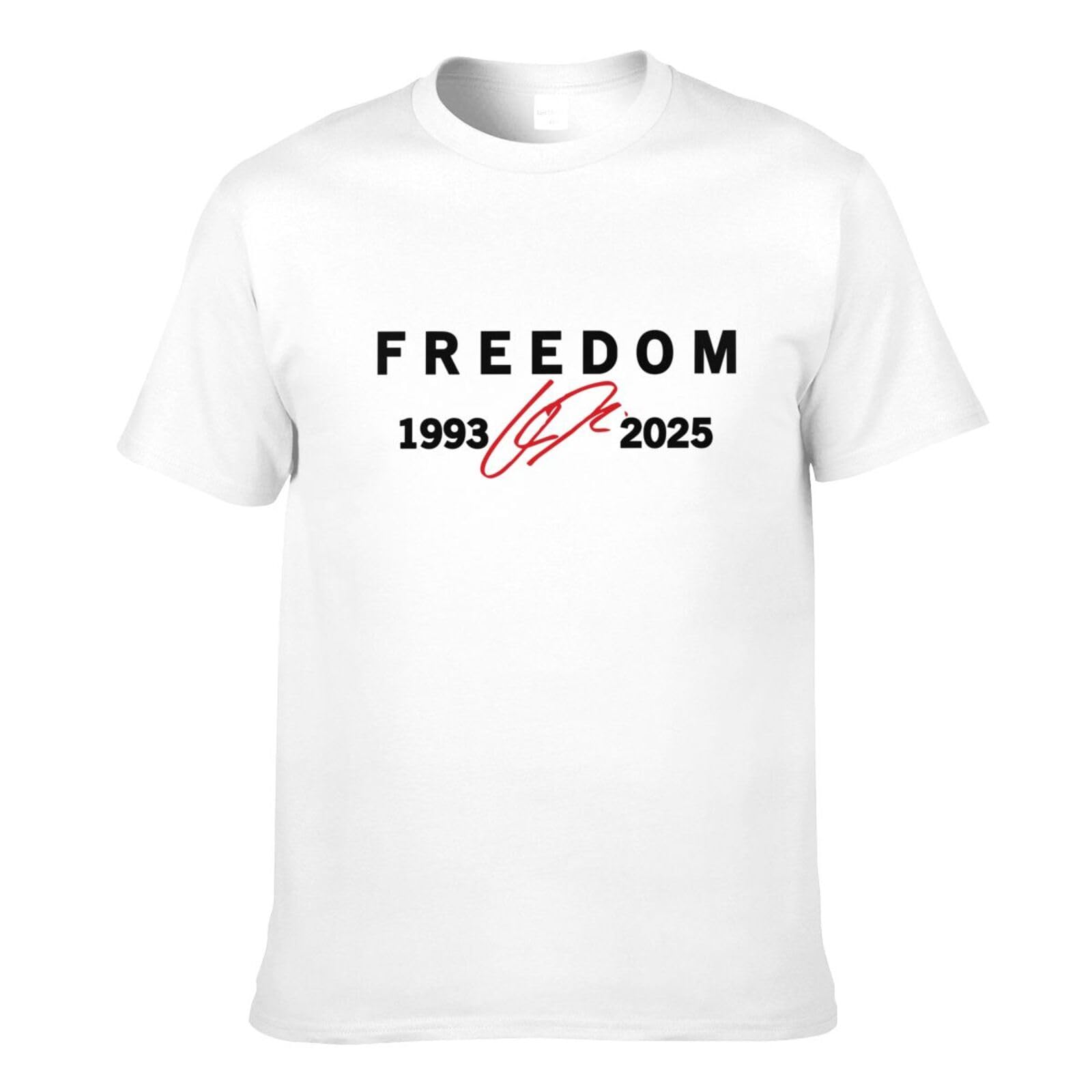 Peiyeety Men's Black Charlie Kirk Freedom Tee Shirts Large
