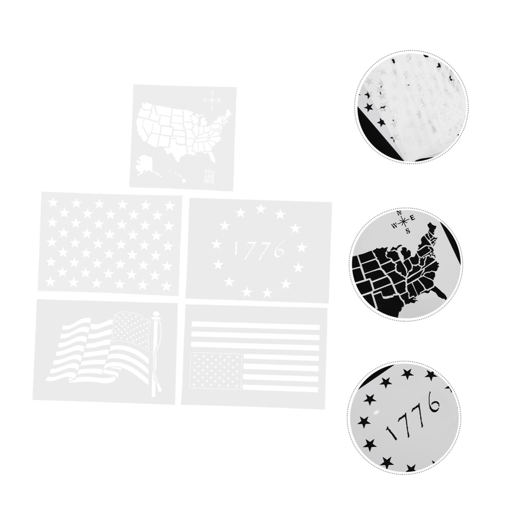 SHINEOFI 2 Set di Stencil con Numeri Grandi Modelli di Pittura Riutilizzabili per Larte Murale 5 Pezzi * 2