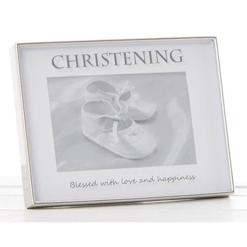 Shudehill Giftware Silver Shudehill Mirror Sentiments Frame Christening