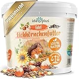 💙 GANZJÄHRIGE FÜTTERUNG - Unser Eichhörnchen Futter stellt eine sinnvolle Ergänzung zum natürlichen Nahrungsangebot dar und eignet sich bestens als Ganzjahresfutter z. B. für ein Eichhörnchen Futtterhaus