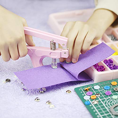 Yicbor 270 Set T5 Snaps Plastic Buttons With Snaps Pliers Set For Clothes Sewing Bibs Rain Coat Crafting -Diy Handmade Tools (Blue) #TOP6