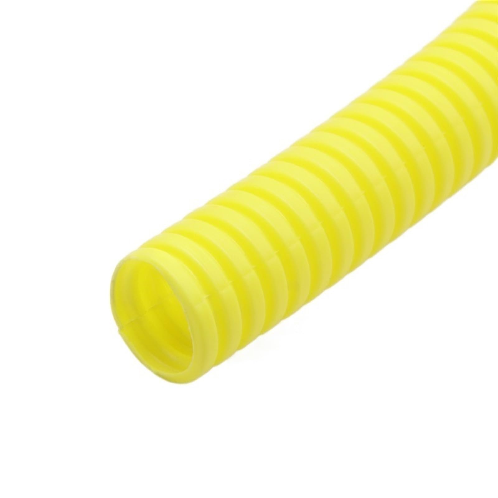 Guaina per Cavi Elettrici 1/5/10 M PP Isolato Tubo Corrugato Filo Tubo Filettatura Tubo di Plastica Tubo Corrugato Manicotto Protettivo 7.5mm-34.5mm(Yellow Closure,AD 25 X ID 20MM_10 Meters)