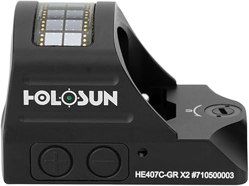 Miniatura 2 de HOLOSUN HE407C-GR X2 Verde 2MOA Dot, Solar Failsafe, Agitar Despierto