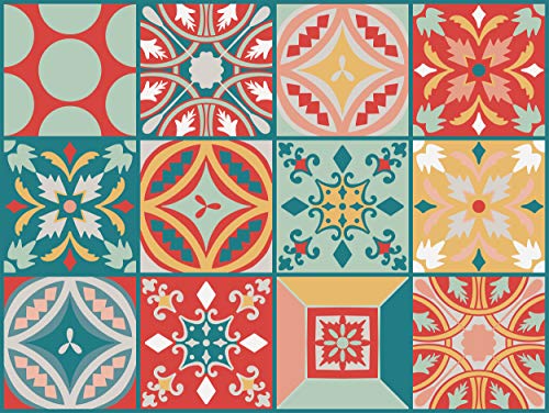 Add Color to Your Kitchen with the Nisha 24 Piece Peel and Stick Wall Backsplash Set