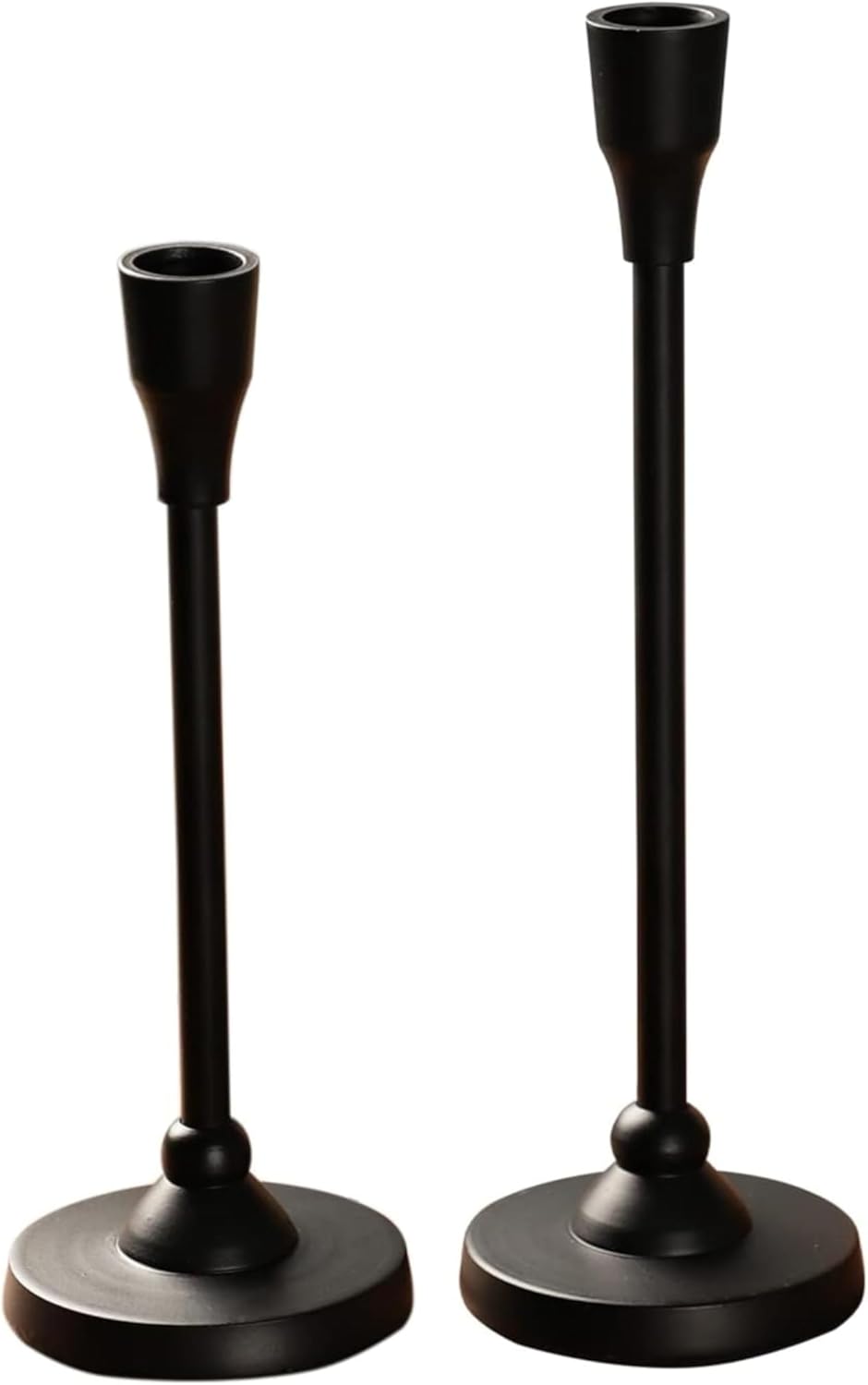 Rely+ Black Metal Candlestick Holders Set of 2 – Premium Taper Candle Holders fo…