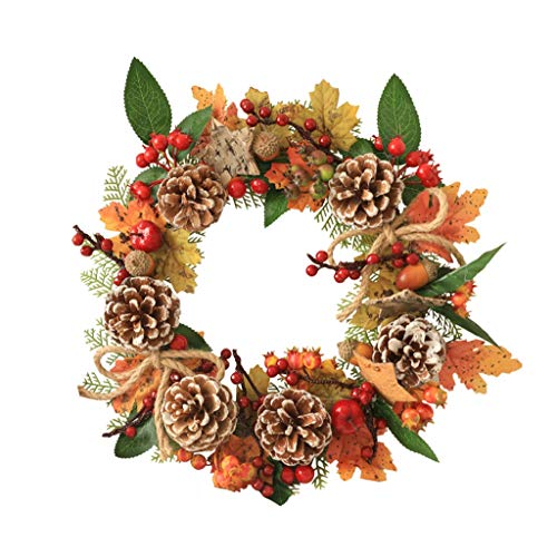 Couronne de Noël pour porte intérieure pour illuminer un salon sombre