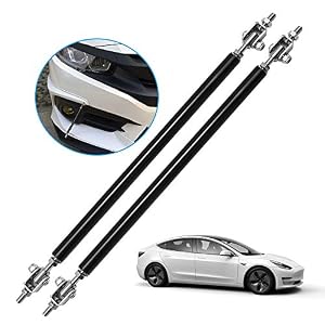 Saihisday 8-13 inch Adjustable Universal Front Bumper Lip front Splitter Rods Splitter Strut Brace Rod Tie Support Bars Black (Set of 2)