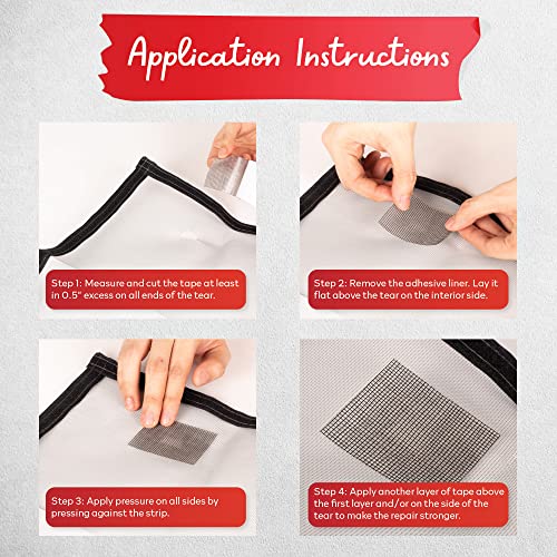 Xfasten Window Screen Repair Tape For Windows Or Doors- 2" X 15 Feet (3 Layers), Black, Waterproof Screen Tape Mesh Repair For Mending And Fixing Large Window Screen And Screen Door Tears And Holes #TOP4