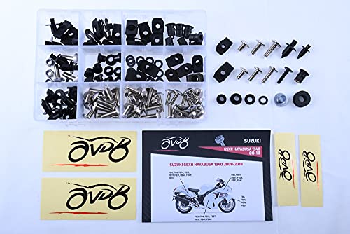 Kit visserie carénages M5 M6 aluminium haut de gamme pour SUZUKI HAYABUSA 1340