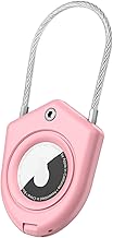 TUXON Airtag Holder Air Tag Keychain with Wire Cable, Anti-Scratch Airtags Key Chain for Apple Air Tags, Secure AirTag Lock Case for Keys, Luggage, & More
