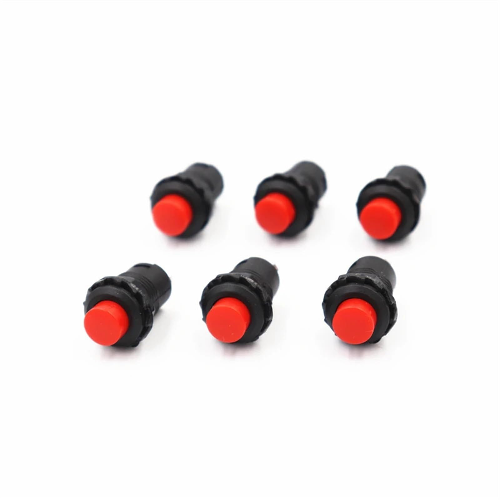 6 sztuk DS228 DS428 DS428 12mm przełącznik przycisku zasilania 3A /125VAC 1,5A/250VAC DS-228 DS-428 (6 szt. czerwony, momentowy)