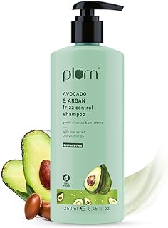 Plum Avocado & Argan Frizz Control Shampoo | for Curly, Wavy & Frizzy Hair | Sulphate & Parabens Free | with Aloe Vera Extract | Reduces Frizz, Retains Moisture & Conditions Strands | 250ml-picture-49