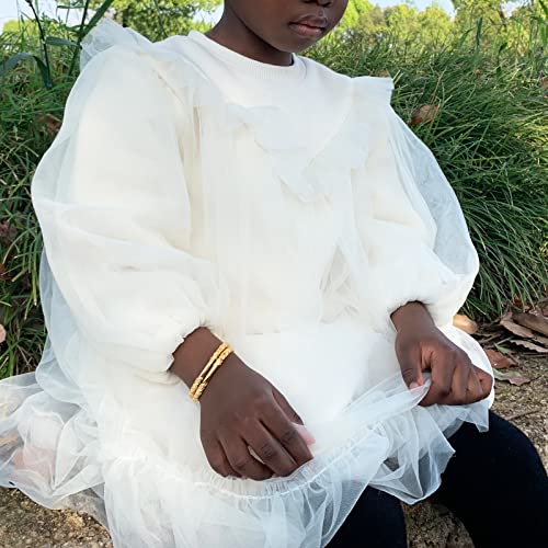 Ethlyn Indian Children Jewelry 2Pcs/Lot Baby Bangles For Little Boys Girls Gold Plated Opendable Kids Bangles Bracelets (Blue) #TOP4