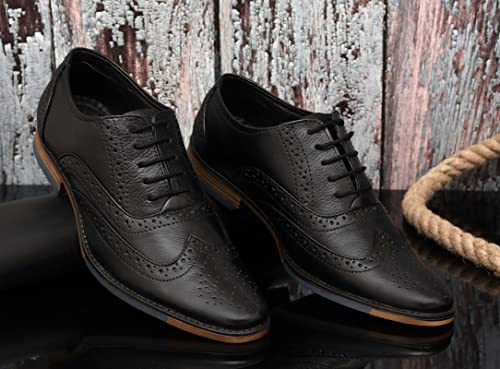 Image of ARAMISH Men Genuine Leather Formal Brogue Shoe