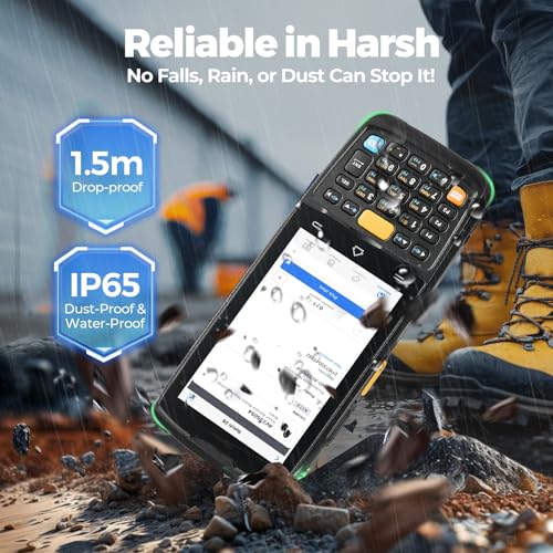 MUNBYN Android Barcode Scanner MC005, Android 14, 4GB+64GB PDA Handheld, Equipped with HS7 1D & 2D Bar Code Scan Engine, 4-inch Touchscreen, 5000mAh Mobile Scanner for Inventory Warehouse - Image 6