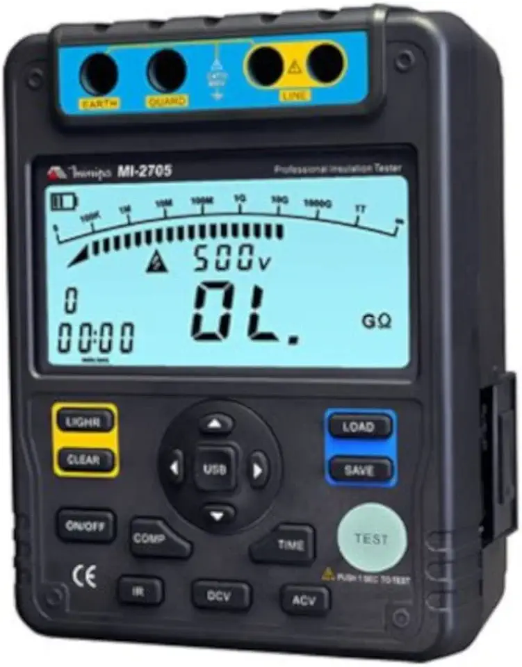 Megômetro CATIII 600V/ Tensão de Teste (DC) até 5kV e Interface Minipa MI-2705