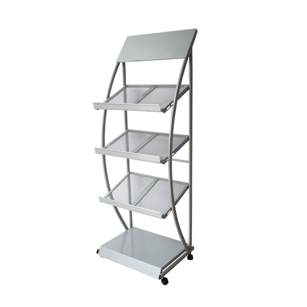 Magazine Display Stand Creative Newspaper Rack Magazine Rack Multi-function 3 Layer Newspaper Rack Network Display Rack Best For Lightweight Brochures Or Flyers