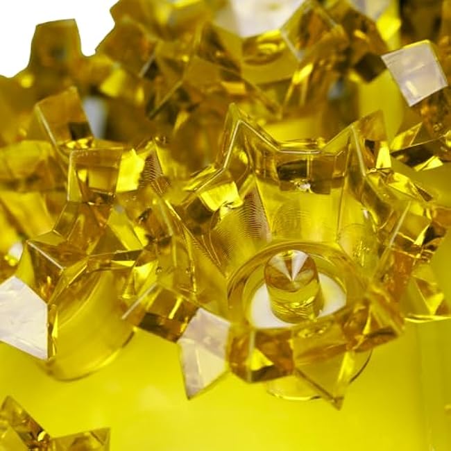 Novelty Lights LED 6in 50 Light Starlight Sphere, Yellow, Ornament Ball Light, 5ft Hanging Cord with S Hook, 12ft Power Cord with Stackable Plug, Commercial Grade