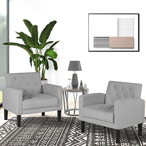 Vamepole 8203-CH-LG-2 Modern Accent Chairs Set Of 2, Comfy Living Room Chair thumb #2