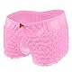 Bommi Fairy Männer gestaffelt Boxershorts Funny Boys Novelty Shorts elastische Trunks Dehnbare Taille Unterwäsche Mesh Spitze Blase Tasche atmungsaktiv und komfortabel (Rosa)