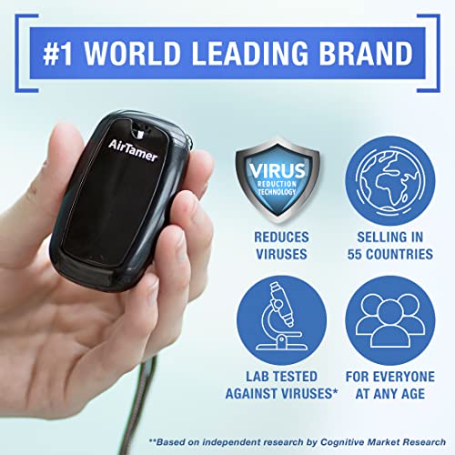 Airtamer A315 Advanced Rechargeable And Portable Air Negative Ion Generator | Proven Performance, Black With Black Leather Travel Case #TOP7