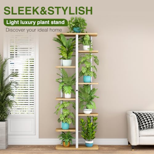 Image of LINZINAR Plant Stand Indoor 4 Tier Metal Corner Tall Flower Shelf