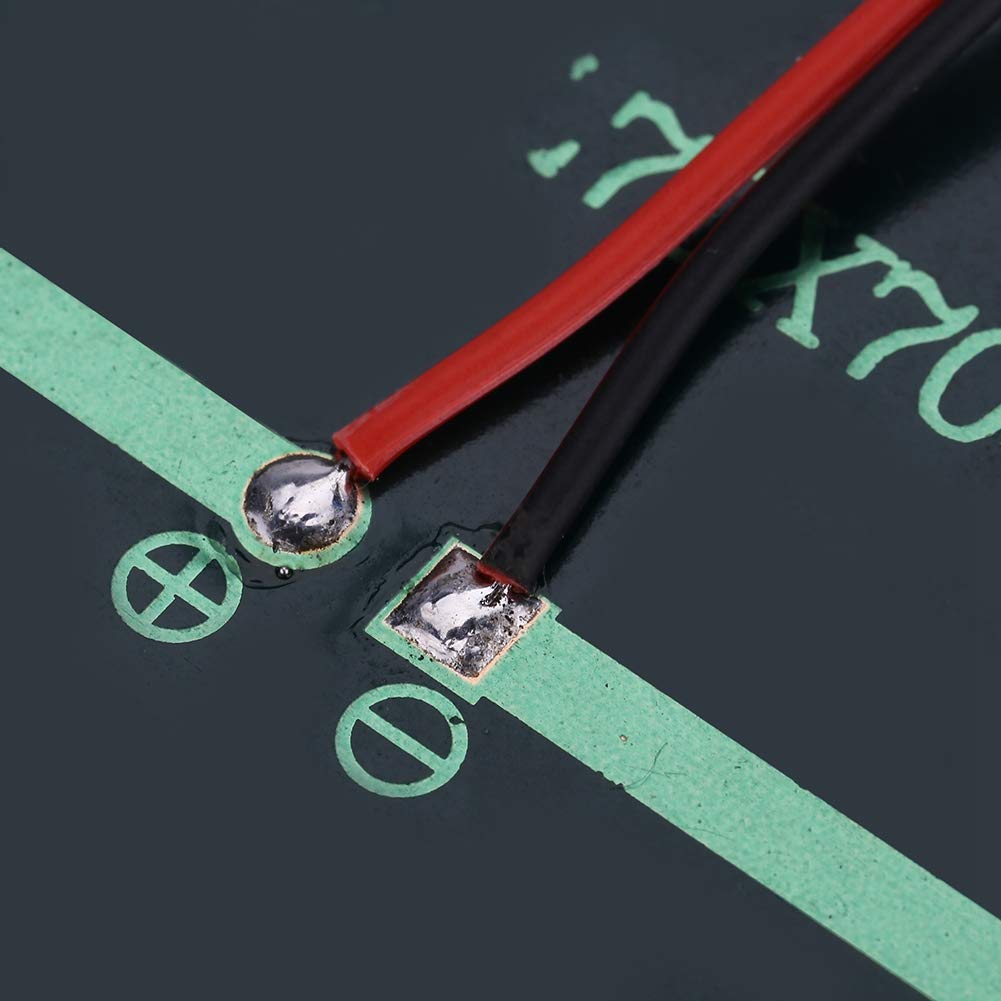 Mini Pannello Solare, 0,7 W 1,5 V Micro Pannello Solare Cella, Caricabatterie per Modulo di Alimentazione per Batteria da 1,2 V con Cavo, per Piccoli Elettrodomestici, 70 x 70mm
