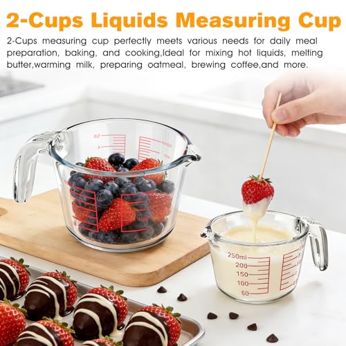 Vaso medidor de vidrio borosilicato 500 ml con asa miniatura 4