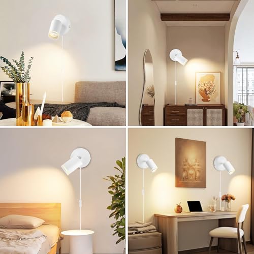 Luz de pared con interruptor inteligente aplique LED interior giratorio para dormitorio 6