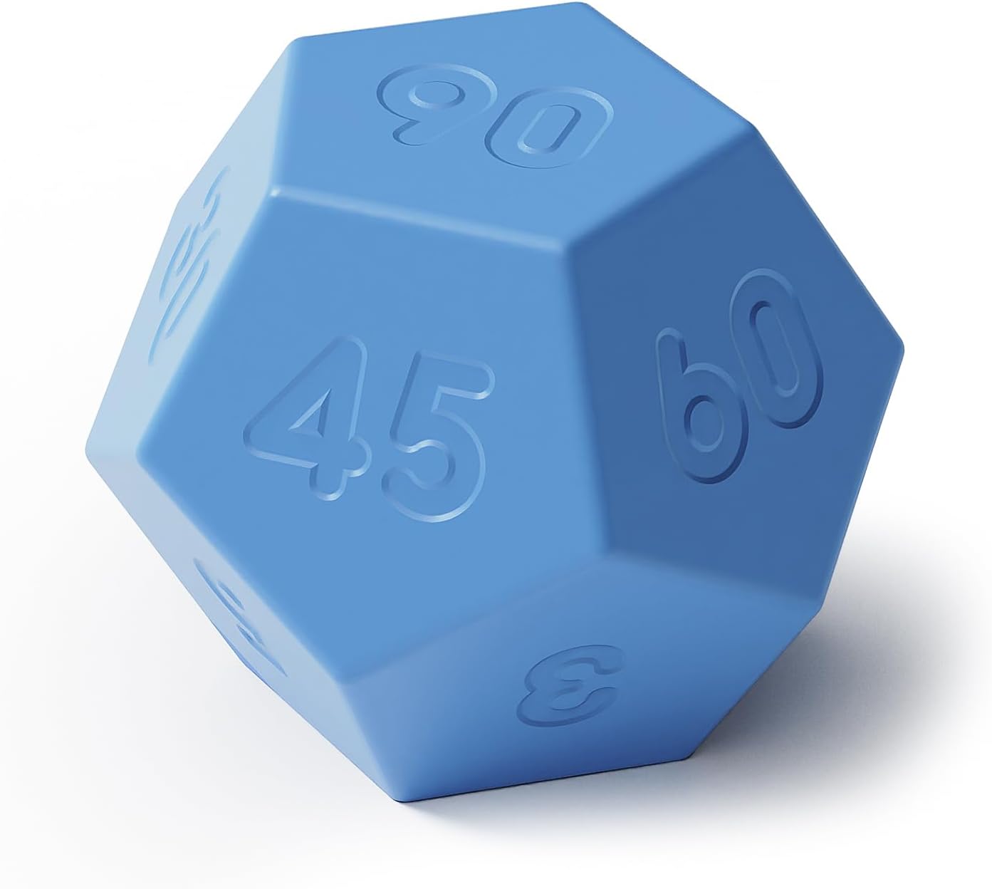 Dodecagon Time Ball Rechargeable Mini Timer (Blue), 11 Preset Times, Desk Productivity, Pomodoro, Sound/Vibrate/Mute, ADHD, Workout, Study, Cooking