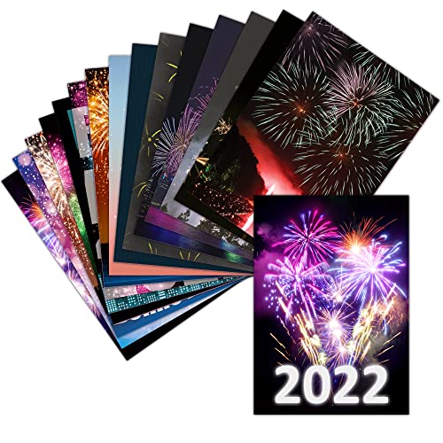 Carte de Voeux 2023 Feu d'Artifice — Lot de 16 Cartes Différentes ➽ Format Carte Postale (3 Formats Dispos) — Superbe Carte de Voeux 2023 Feu d'Artifice Cover