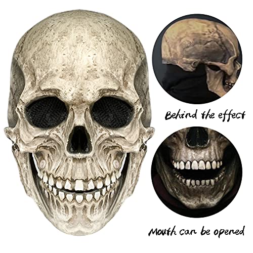 Florence Iisa FLORIISA-SKULLMASK-FL3D007-GREY Realistic Full Head Skull Mask thumb #1