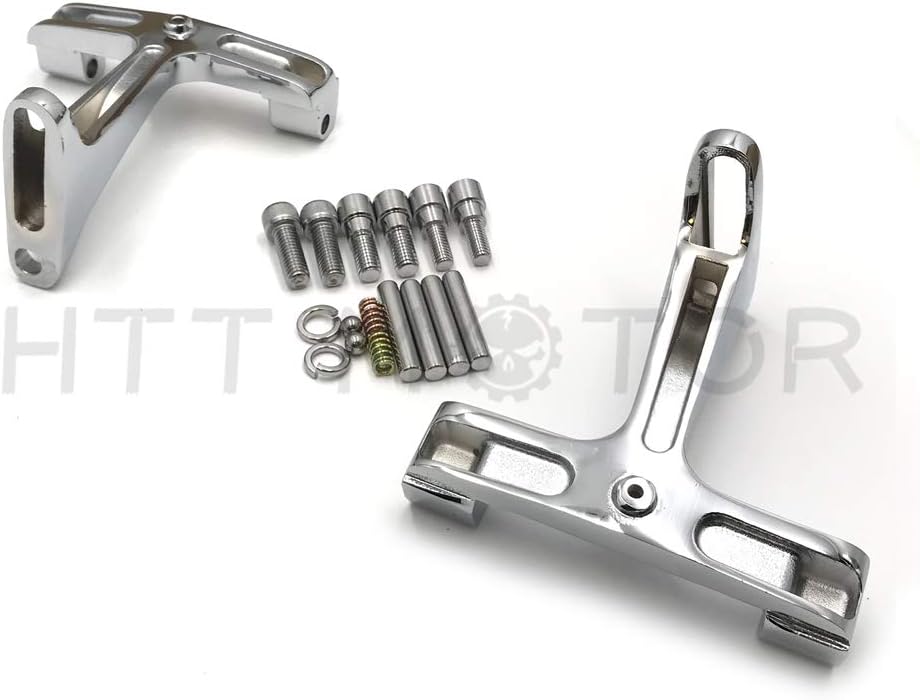 HTTMT MT216-123- Chrome Passenger Footboard Floorboard Mounting Bracket Compatible with 1993-2019 Touring Trike