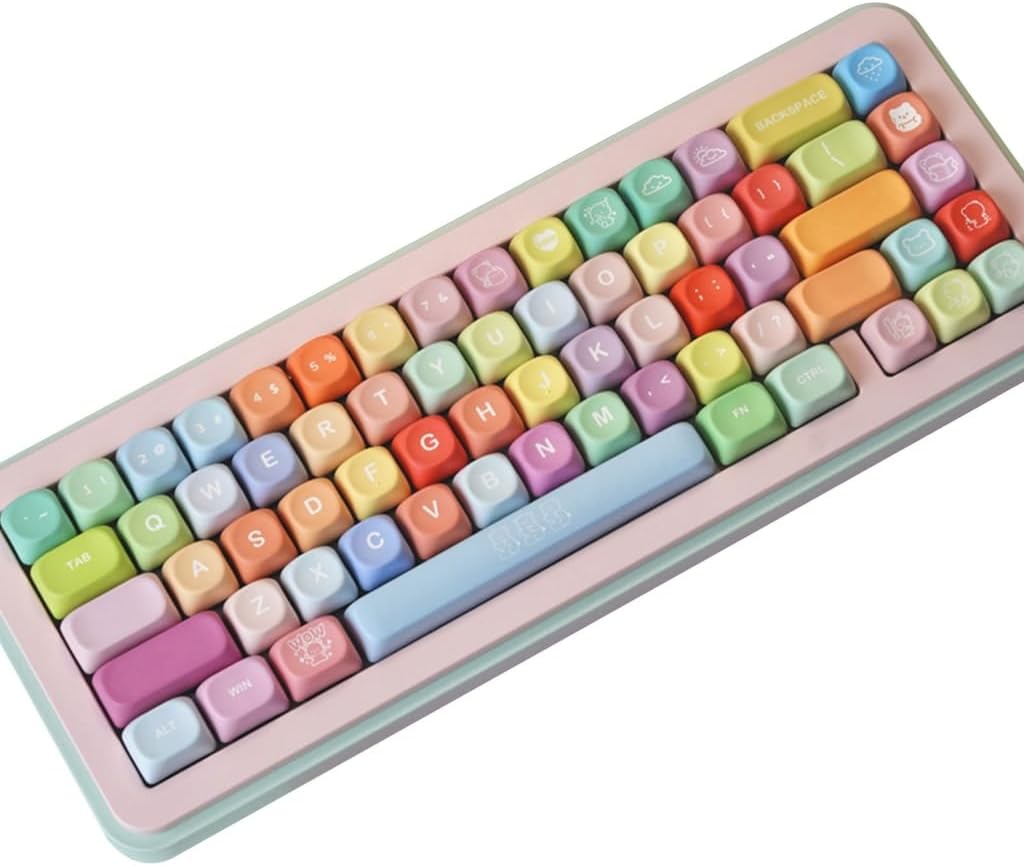 Unique Keycap Kit 132Keys Multiple Surfaces Dyes Sub Printing Enhanceds Gaming Performances